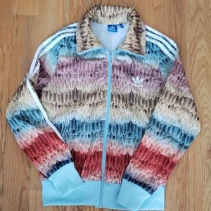 Adidas women's track jacket multicolor size M